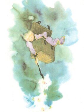 Flying Trunk Jiri Trnka 8.5x10 Art Illustration Hans Christian Anderson Fairy